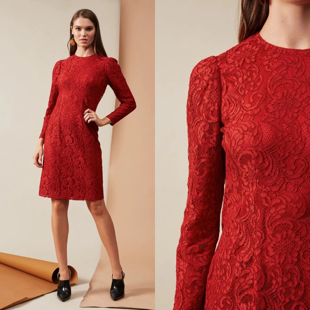 Sachin & Babi Amelie Lace Pattern Knee-Length Dress 1681